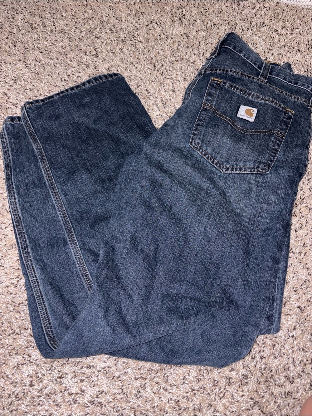 Carhartt Men's Indigo Blue Relaxed Fit Jeans